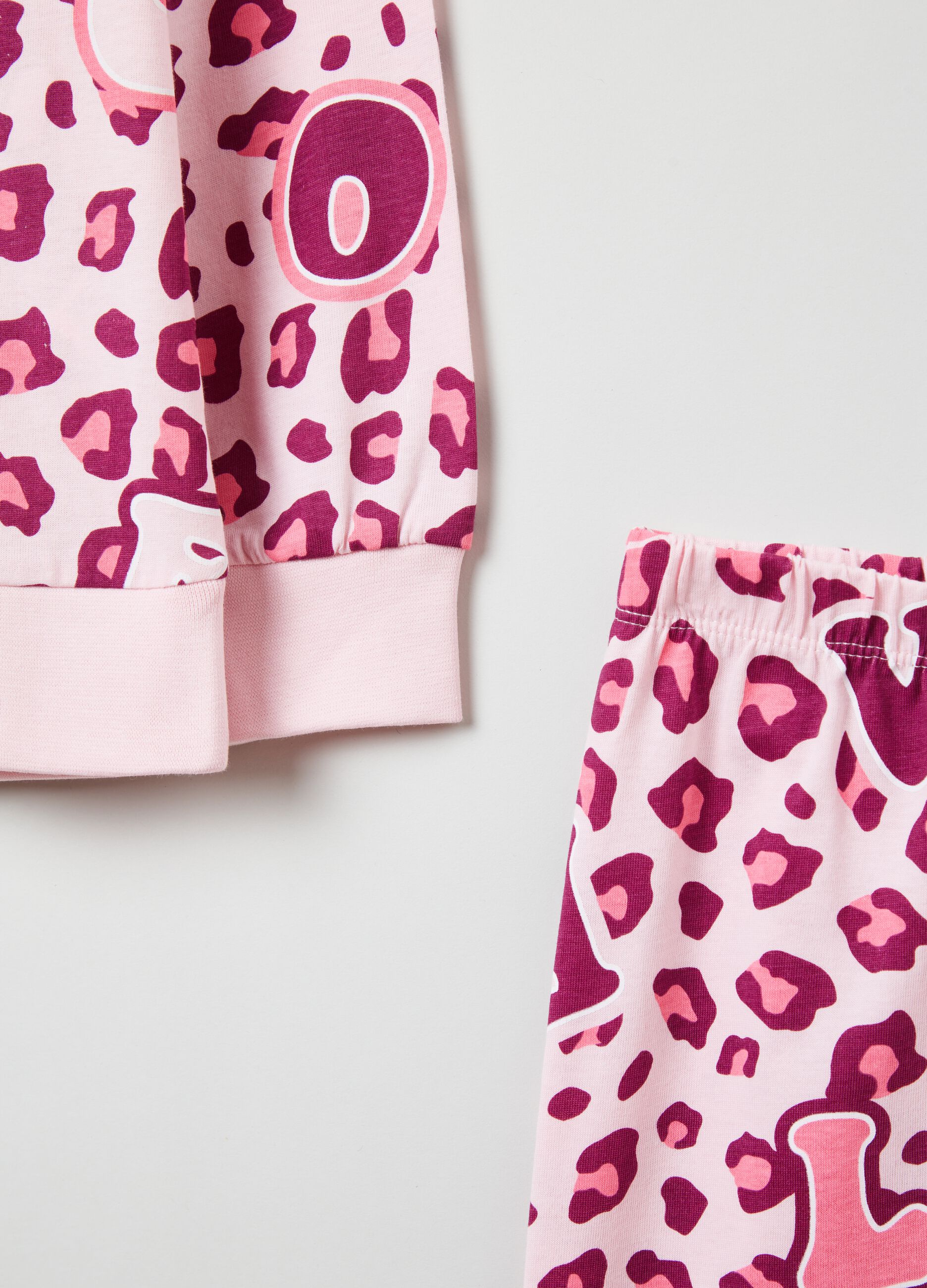 Pigiama in cotone con stampa animalier_2