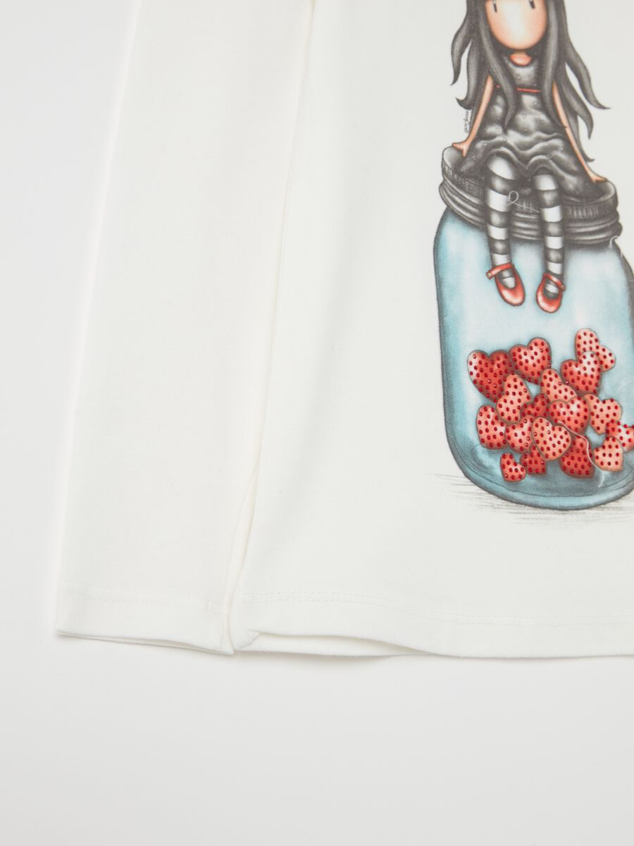 T-shirt with mock neck and Gorjuss print_3
