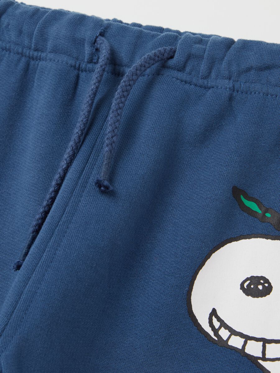 Joggers with drawstring and Snoopy print_2