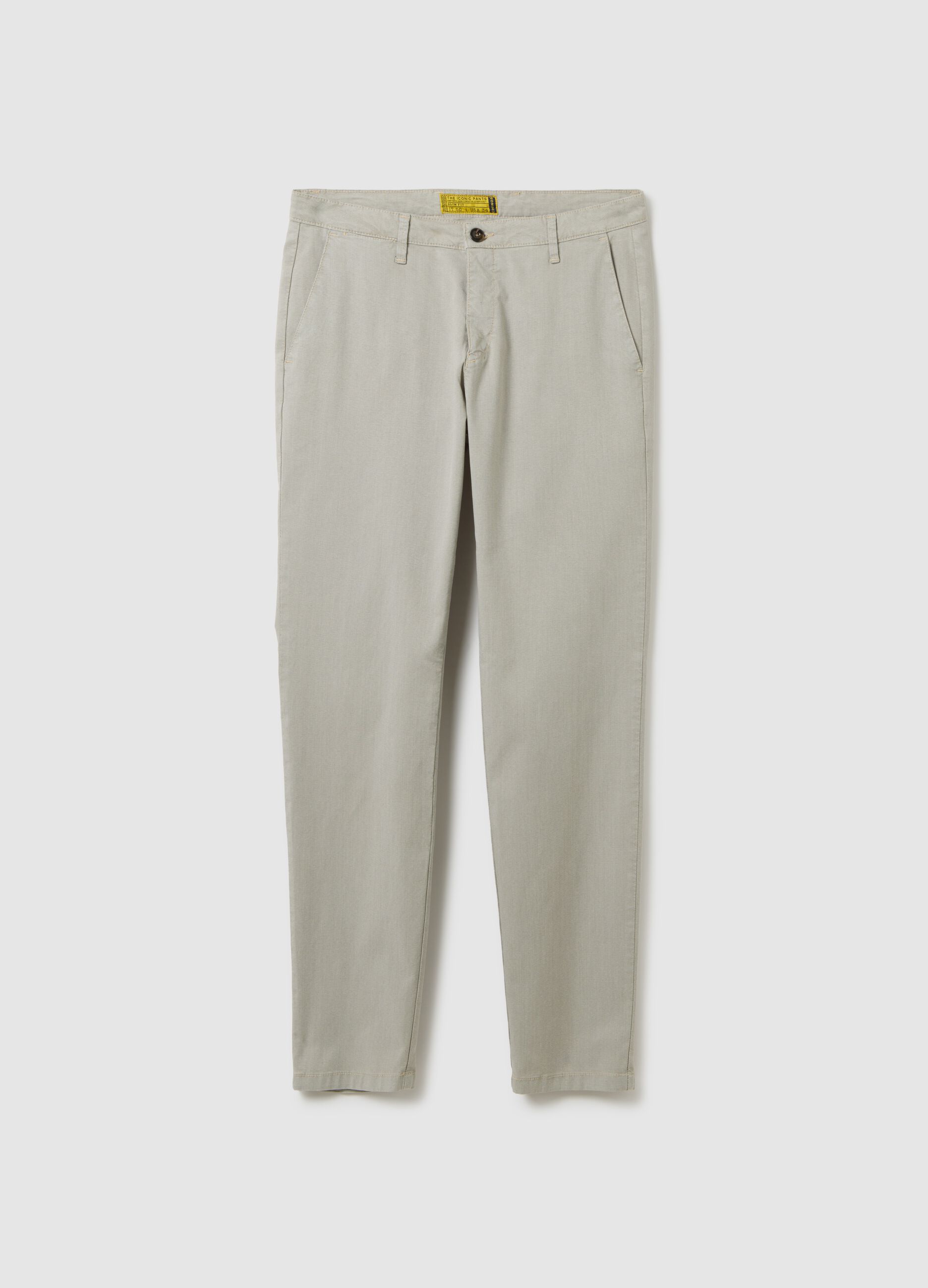 Pantaloni da uomo in cotone elasticizzato slim fit