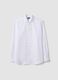 White pure cotton shirt with French collar, regular fit, non-iron_0