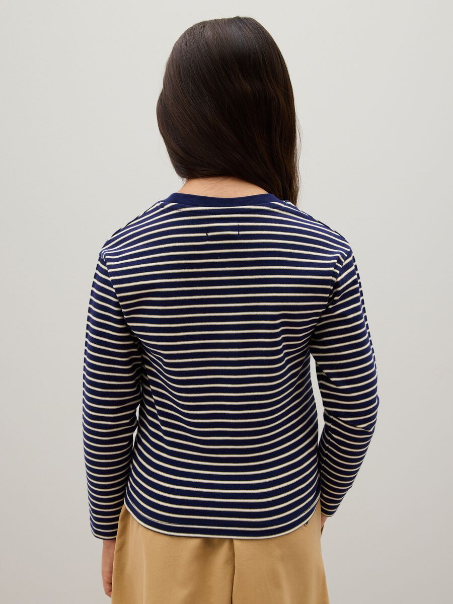 Maglia da ragazza in misto cotone multicolor regular fit_1