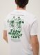 T-shirt bianca in puro cotone con stampa regular fit_3