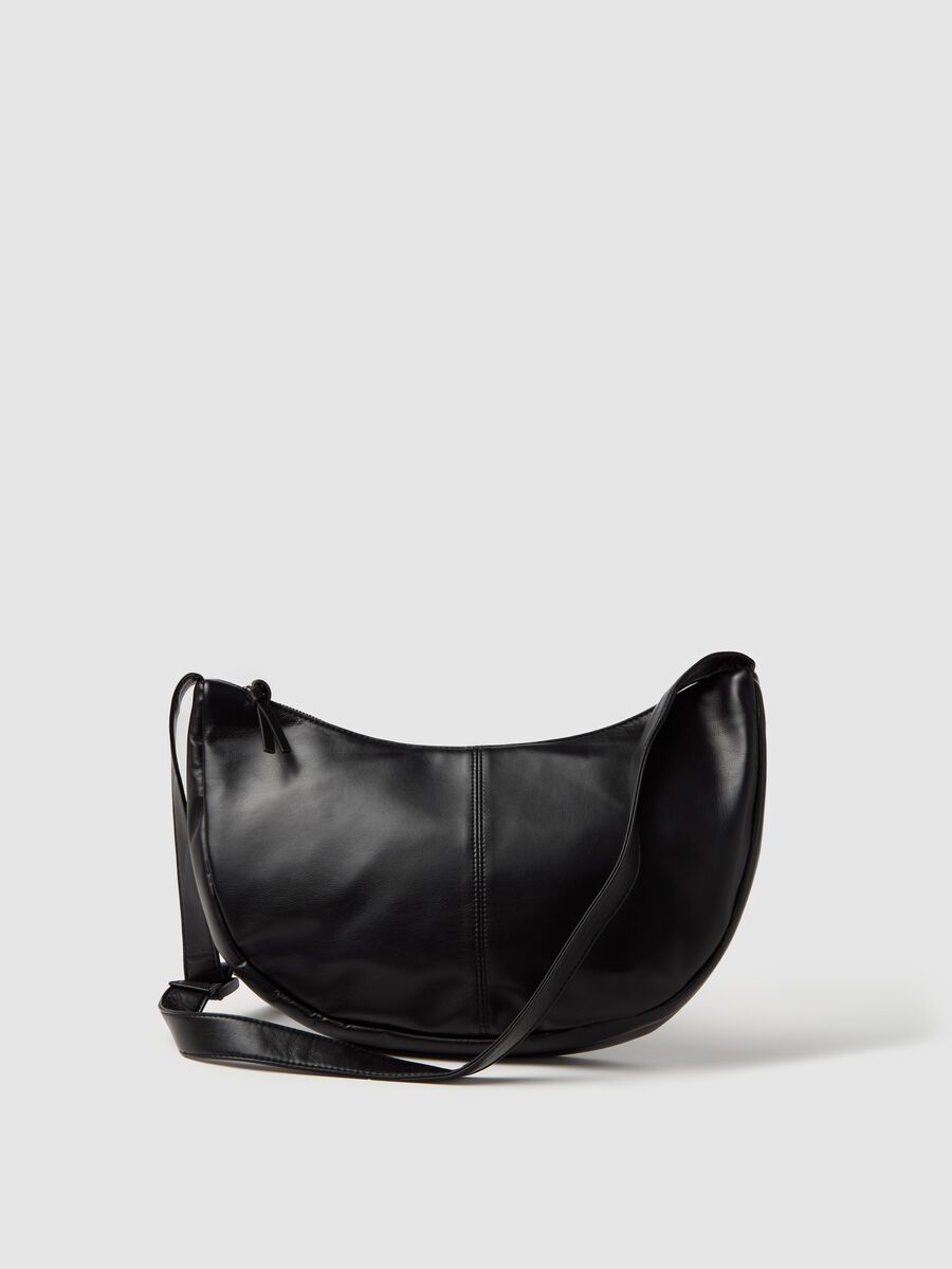 Essential half-moon bag with shoulder straps_0