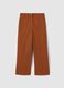 Pantaloni marroni in puro cotone_0