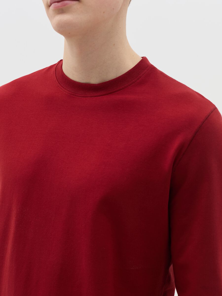 Long-sleeved T-shirt in stretch cotton_2