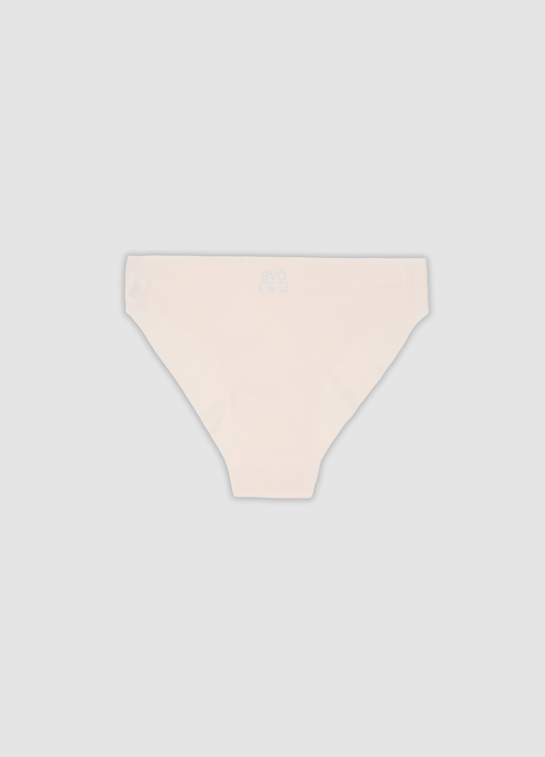 Pink stretch-fabric briefs with regular waist