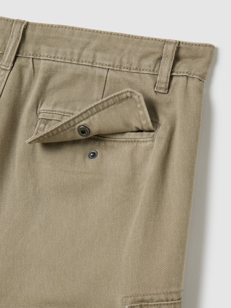 Men's Regular Fit Beige Cotton Shorts_1