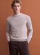 Beige pure wool crew-neck jumper, regular fit_1