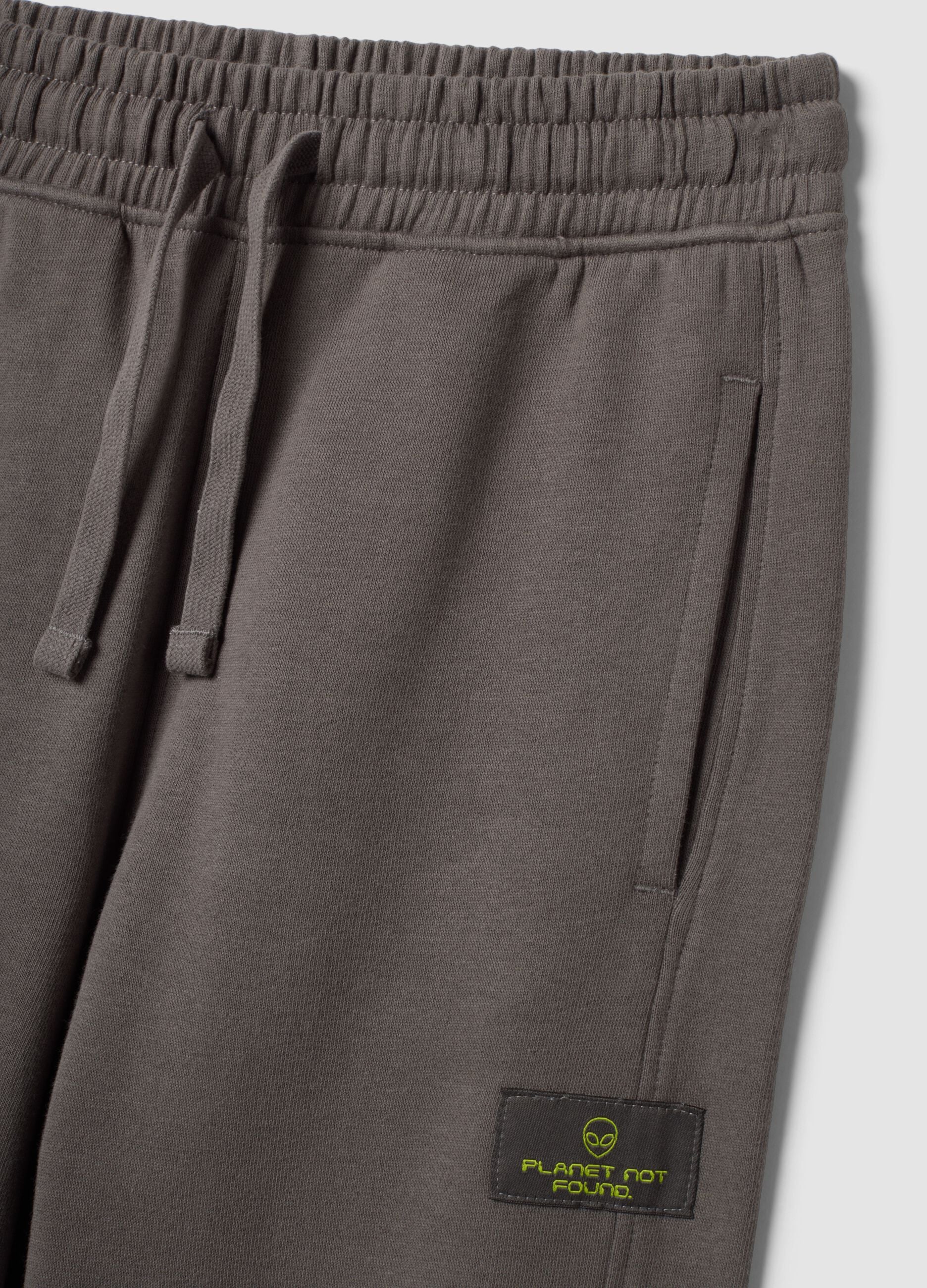 Pantaloni jogger grigi in puro cotone over fit per ragazzo