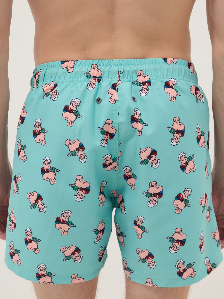 Boxer da mare azzurri con stampe Popeye_2
