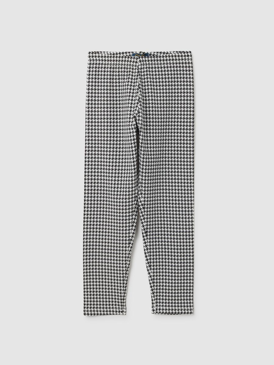 Leggings da bambina in cotone elasticizzato multicolor skinny_0