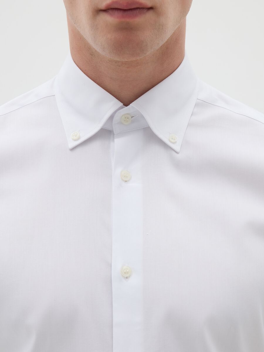 Slim button-down shirt in cotton_3