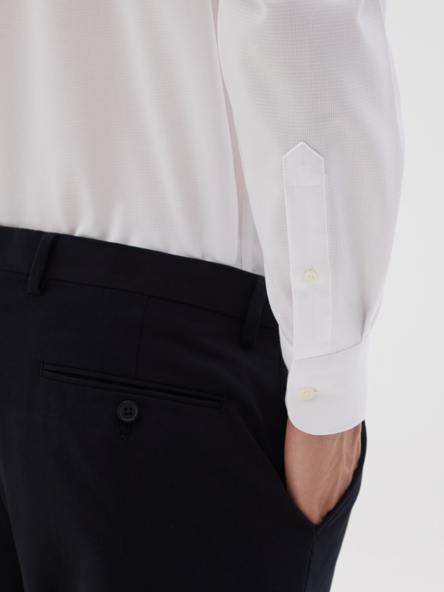 Men's white pure cotton shirt regular fit_3
