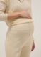 Pantaloni flare premaman beige in cotone elasticizzato_3
