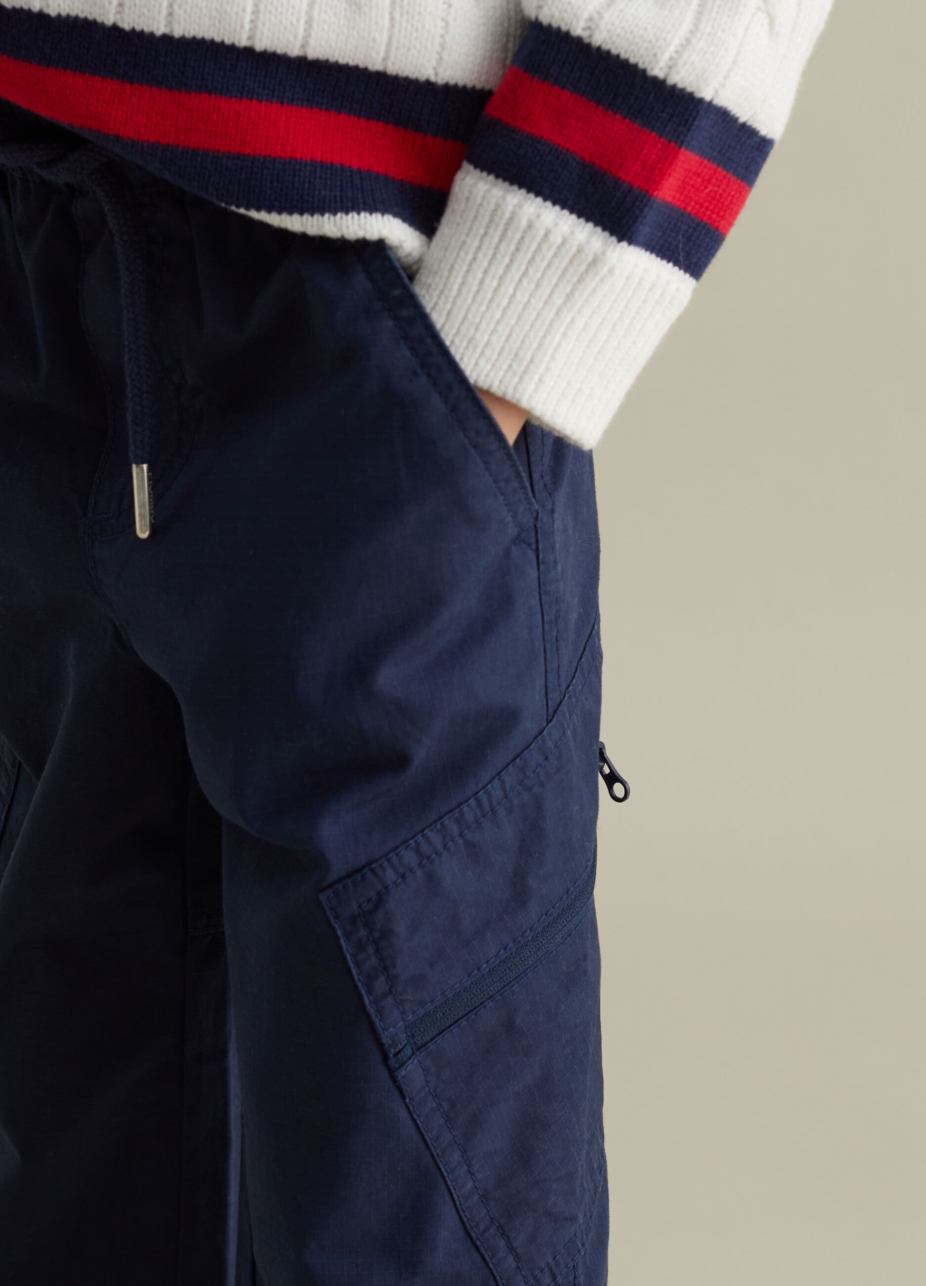 Parachute joggers in cotton canvas