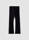 Leggings neri flare in cotone elasticizzato_2