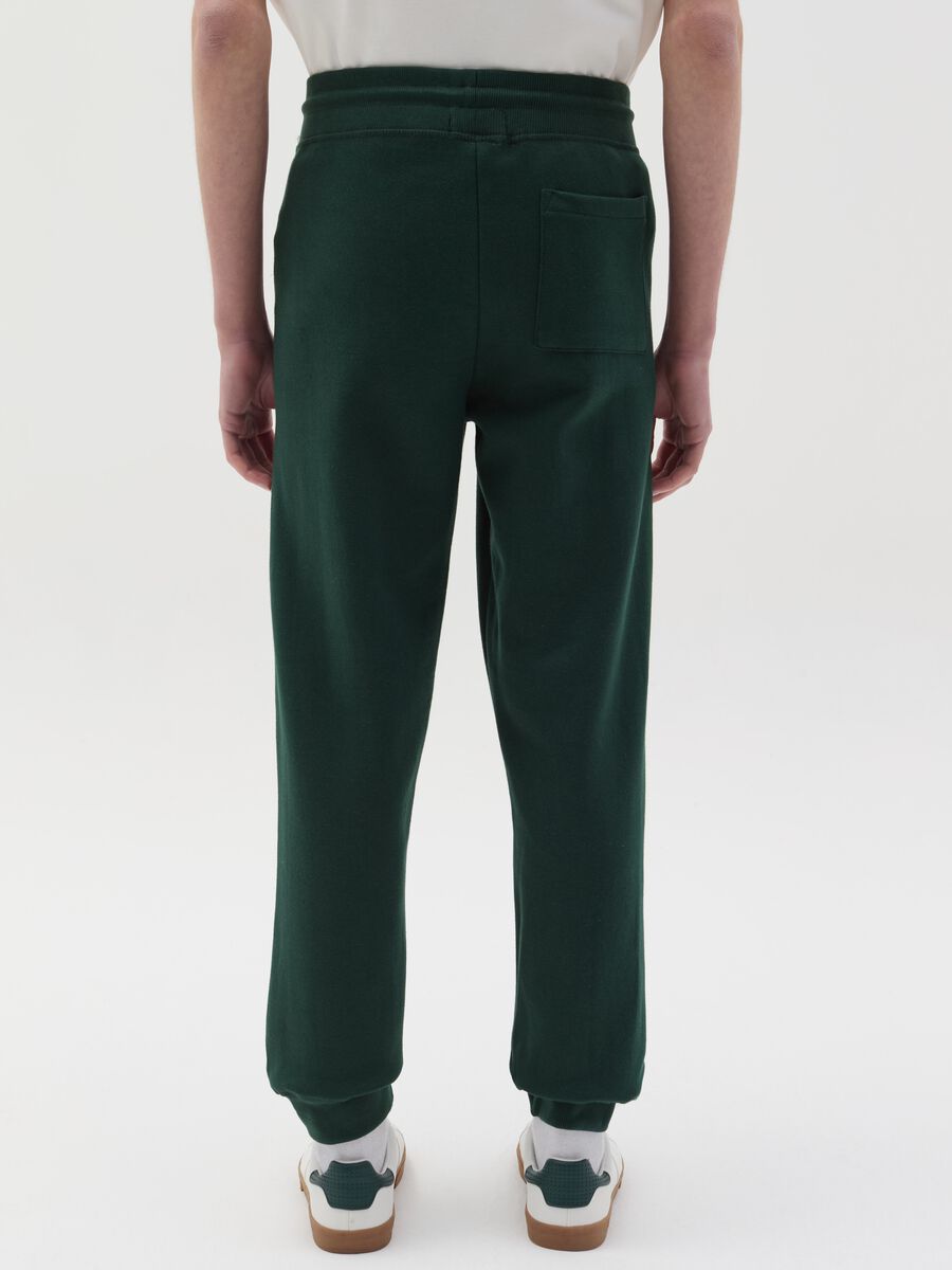 Fleece joggers with pockets and drawstring_3