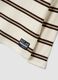 Maglia beige a righe in puro cotone organico con dolcevita_2