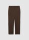 Brown slim trousers in stretchy fabric_4