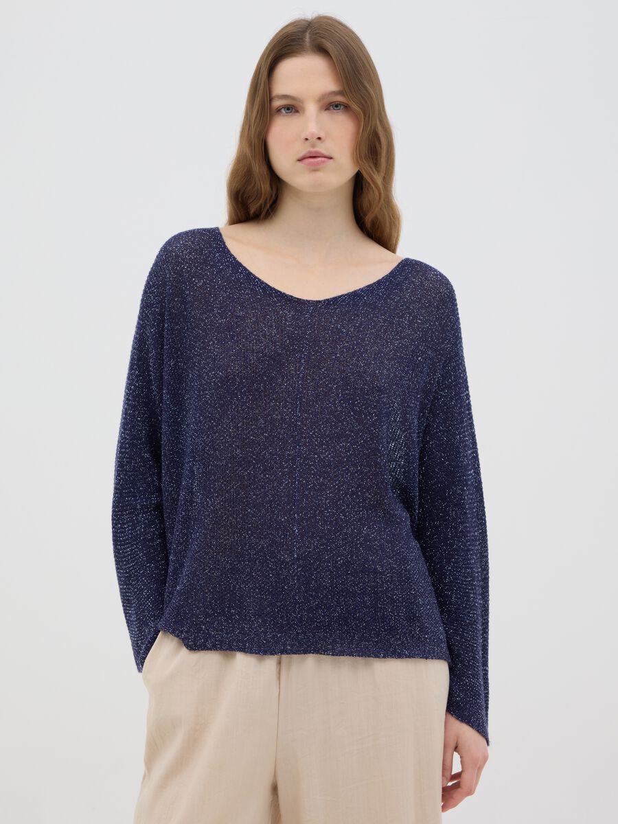 Women's Blue Regular Fit Jumper_0