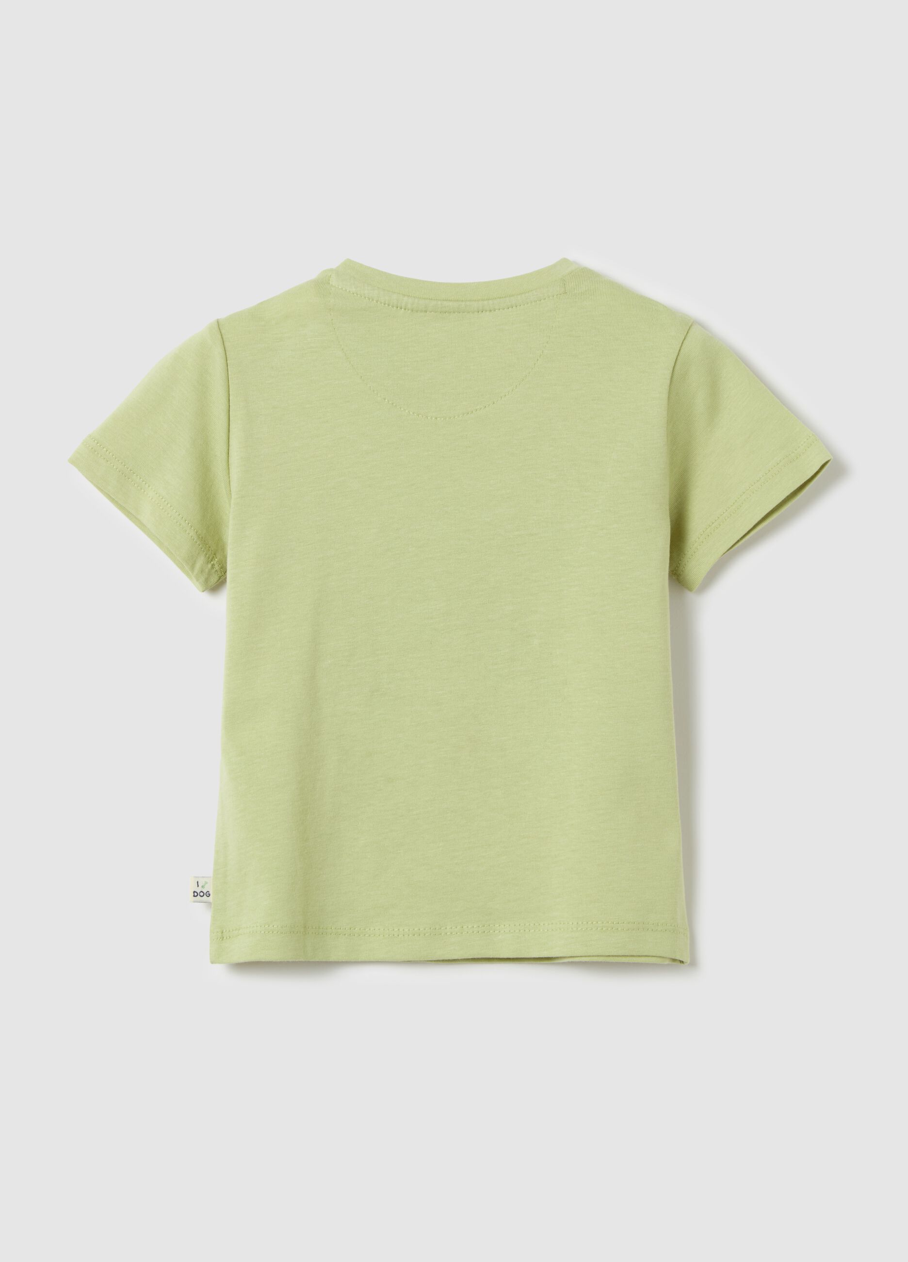 Cotton T-shirt with elegant puppy print