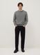 Regular fit black pure cotton trousers_0