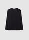 Boys' oversized pure cotton black T-shirt_4