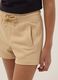 Girls&rsquo; beige shorts in pure organic cotton with elasticated waistband_2