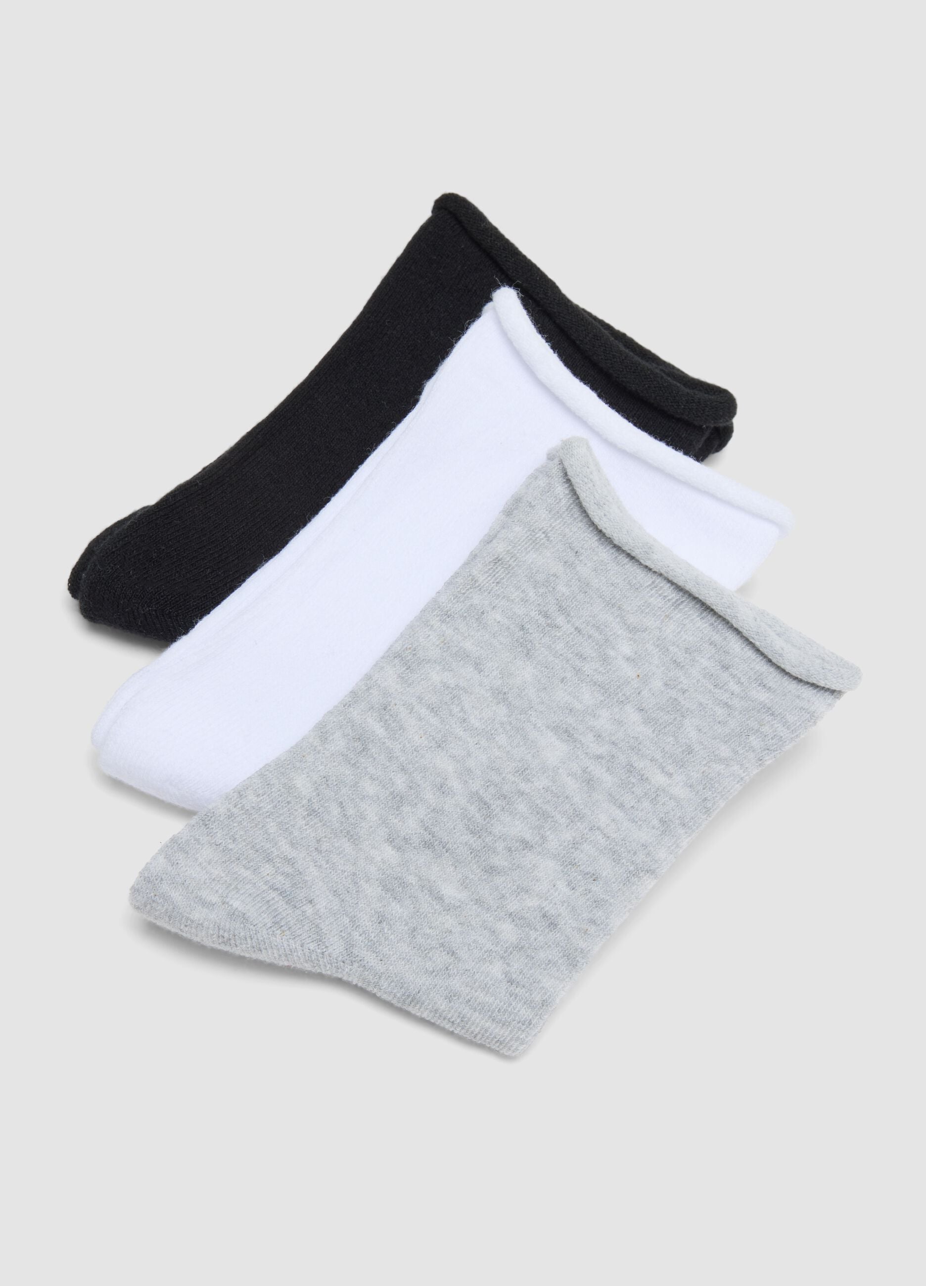 Multipack di cinque calze midi multicolor in cotone organico elasticizzato