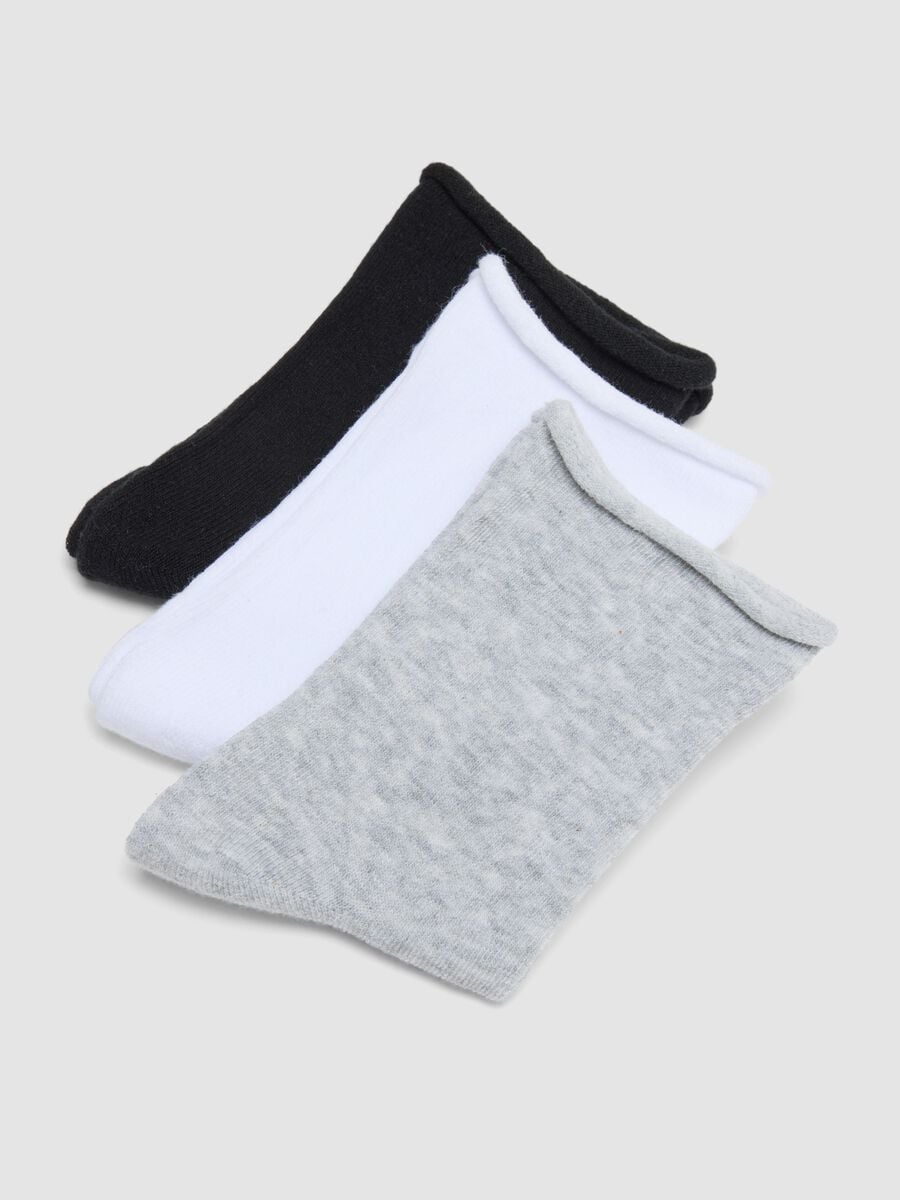 Multipack di cinque calze midi multicolor in cotone organico elasticizzato_1