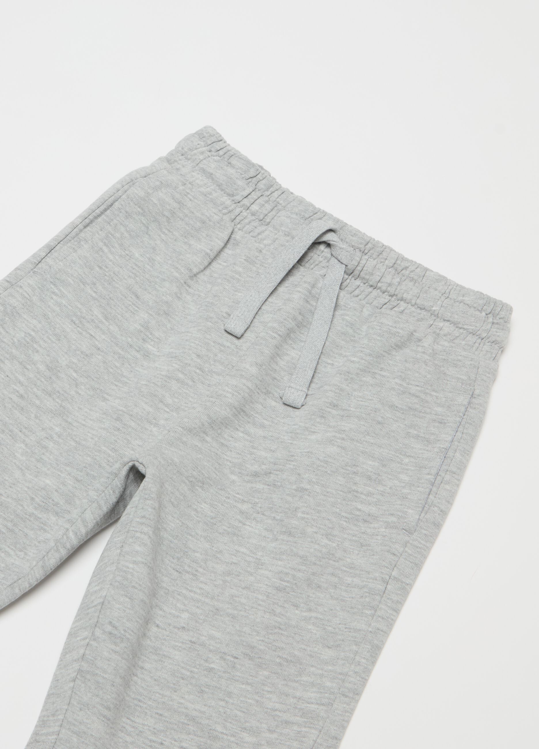 Fleece joggers with drawstring