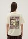 Yellow pure cotton T-shirt with contrast print, relaxed fit_1