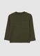 Children's green cotton-blend jumper with stretch regular fit_0