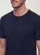 Blue pure cotton short-sleeved regular fit T-shirt_1
