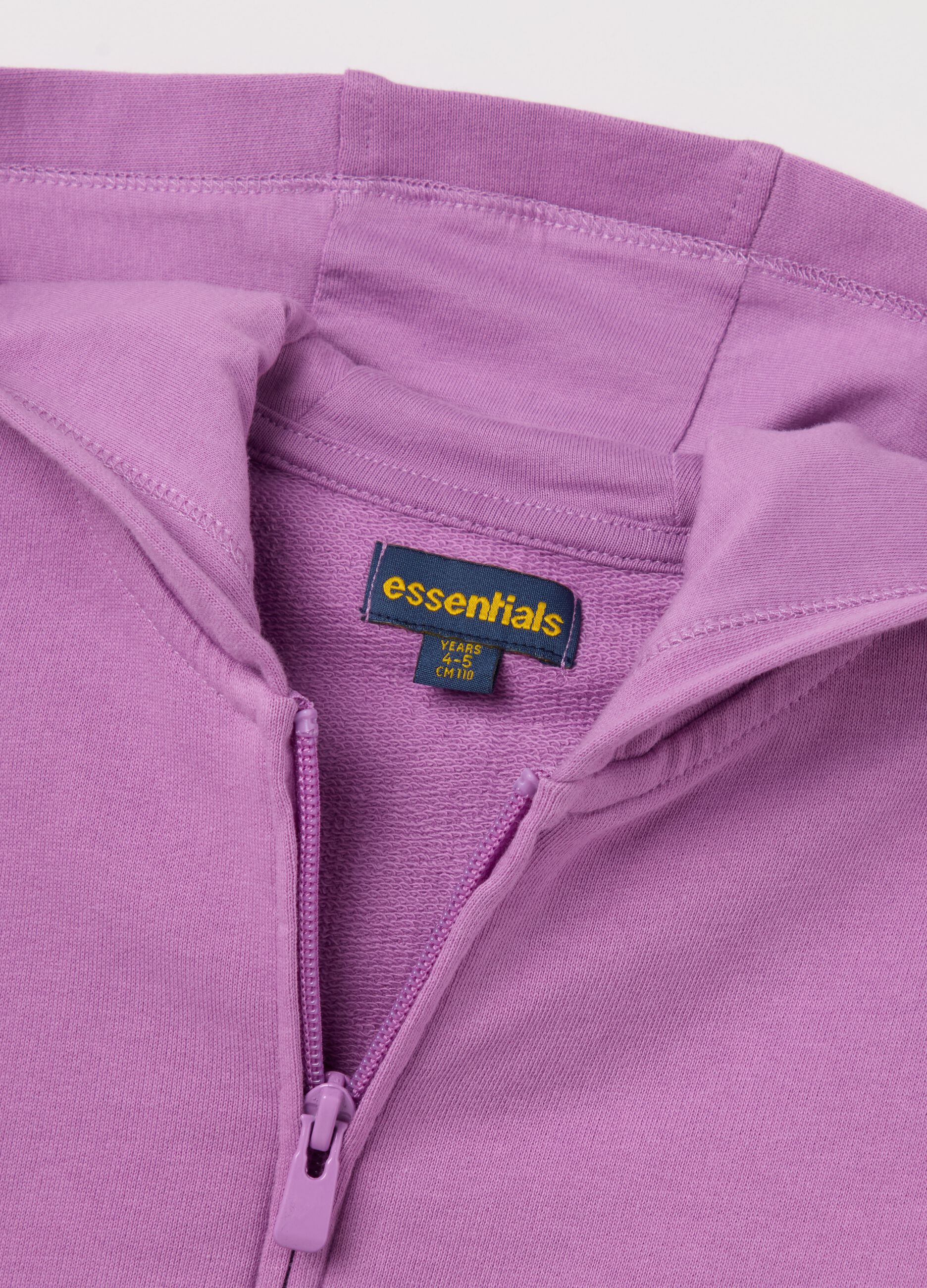 Full-zip sweatshirt in French terry with hood
