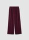 Purple palazzo trousers in pure viscose_4