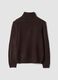 Maglia marrone a dolcevita regular fit in jersey knit_2