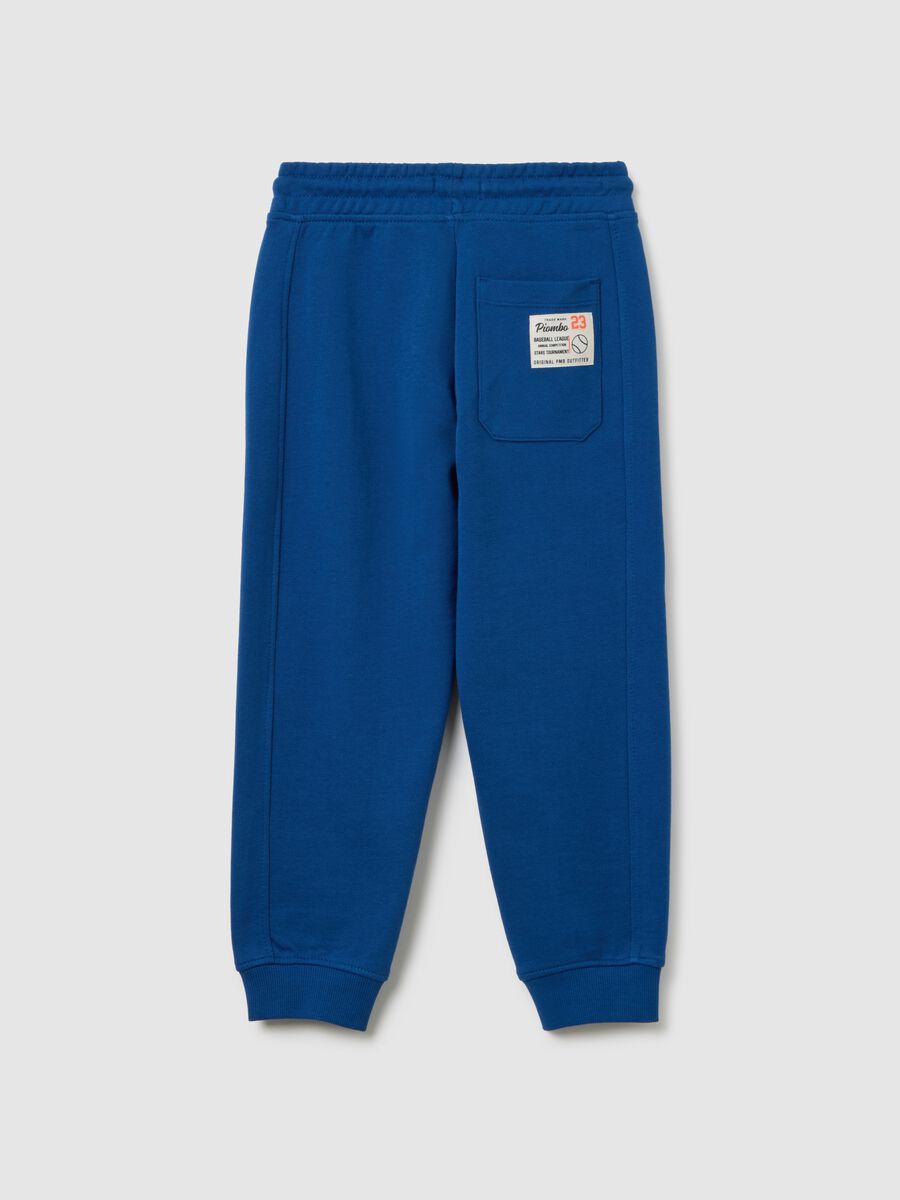 Boys' blue pure cotton trousers regular fit_1