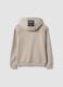 Beige cotton-blend hoodie with logo for boys_5