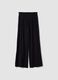 Black pure viscose palazzo trousers_1
