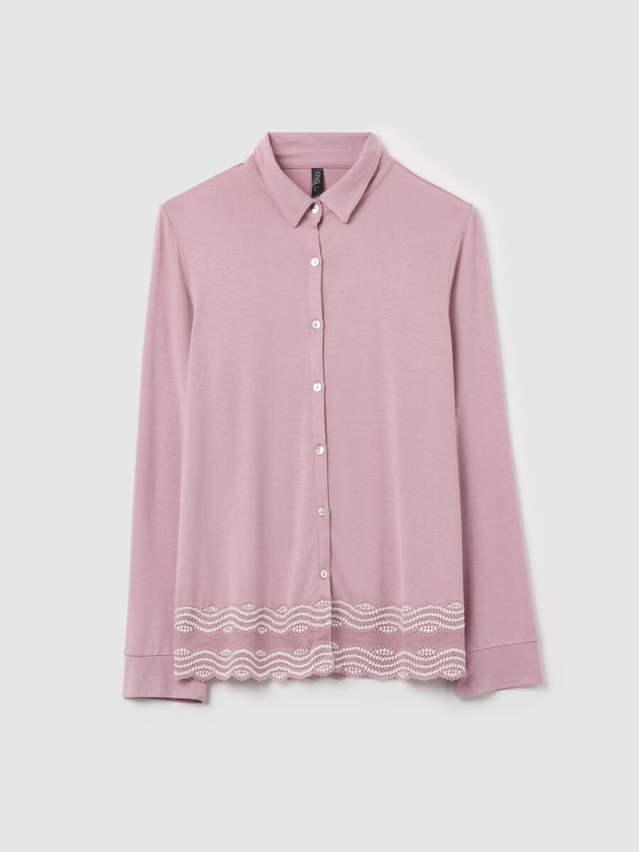 Modal pyjama top with contrasting details_4