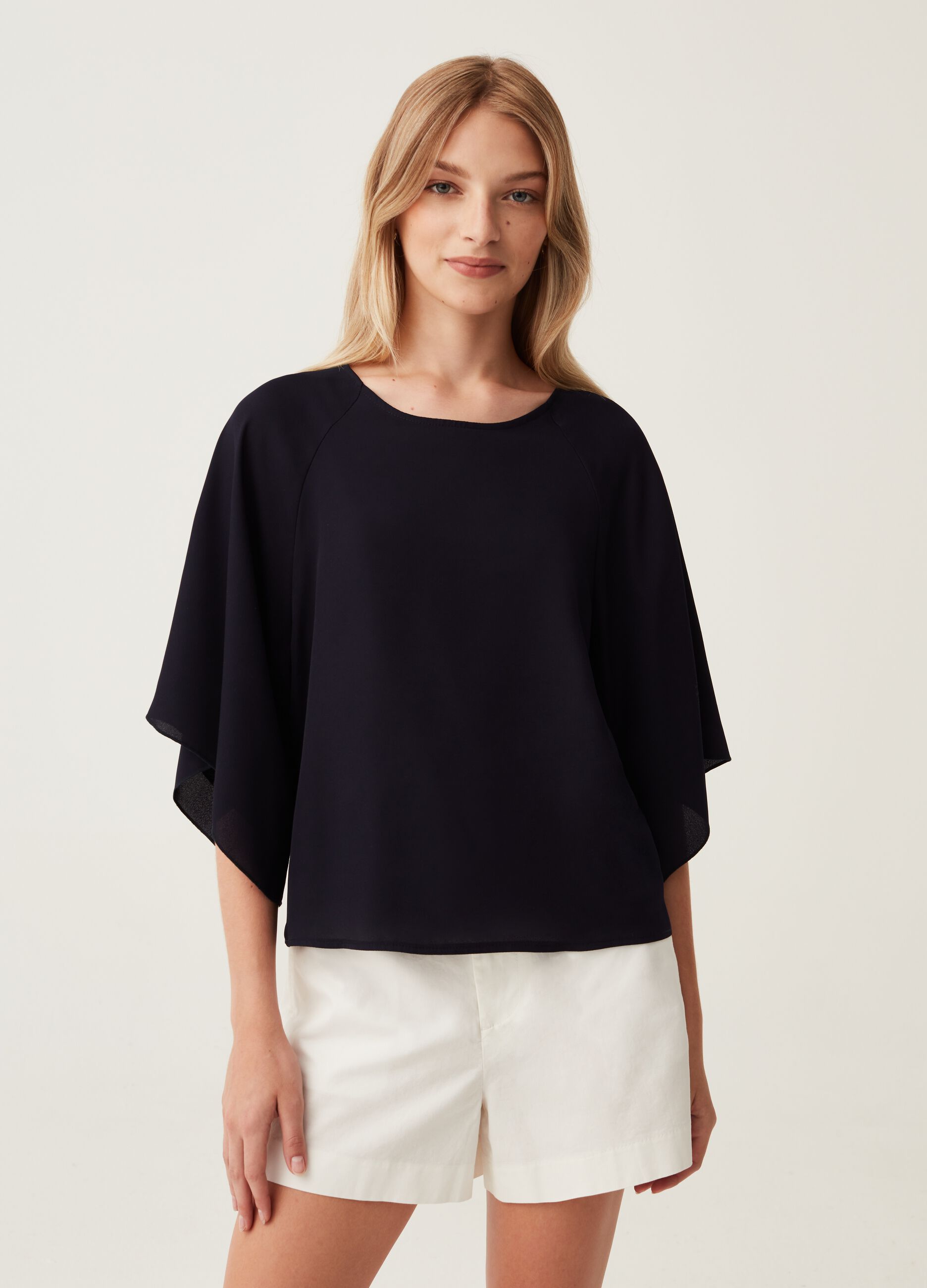 Ovs T-shirt in georgette con maniche a kimono