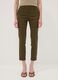 Green slim-fit stretch viscose chino trousers_1
