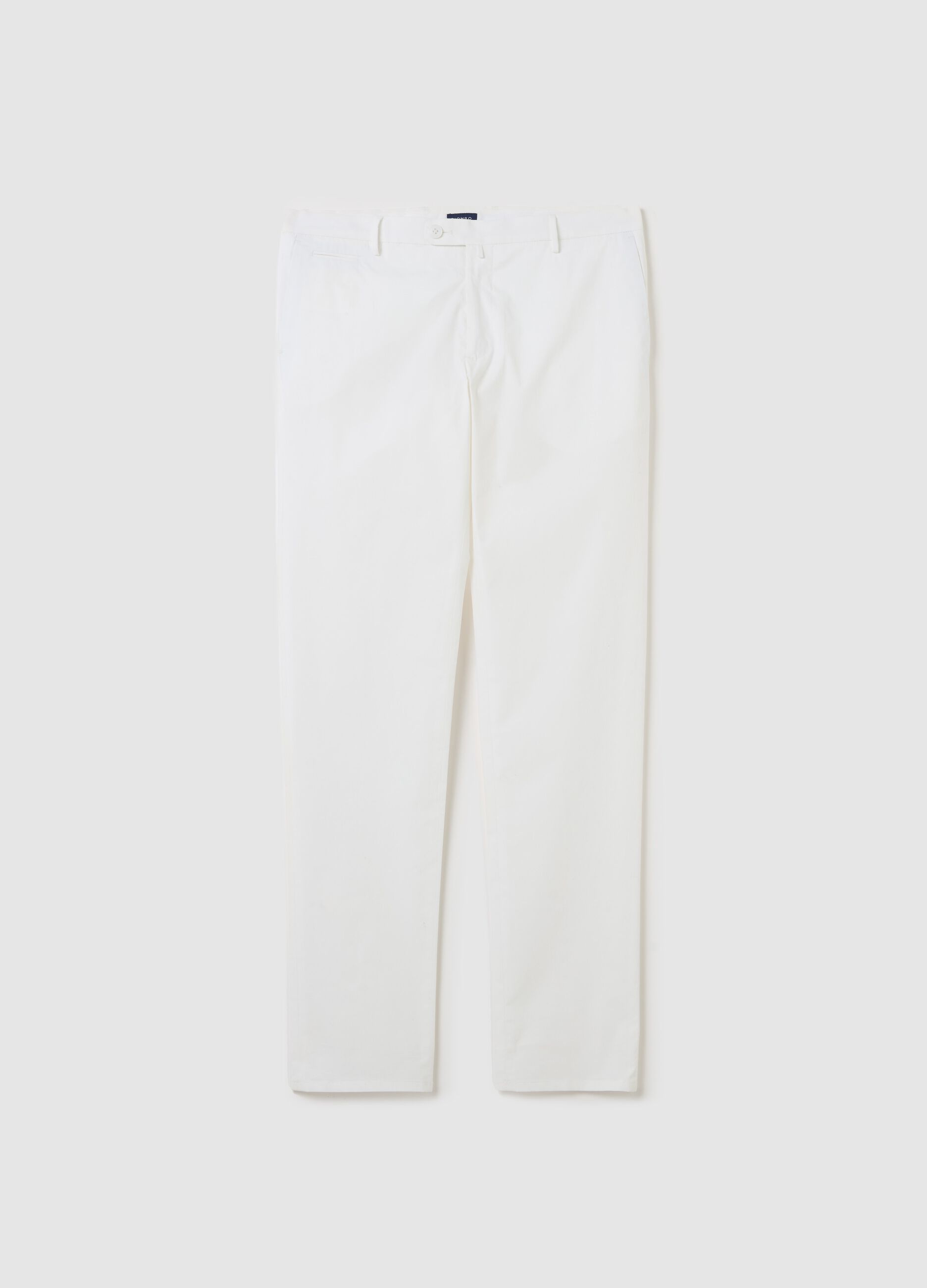 Contemporary slim-fit trousers in stretch cotton