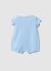 Baby blue cotton romper with pointed collar_1