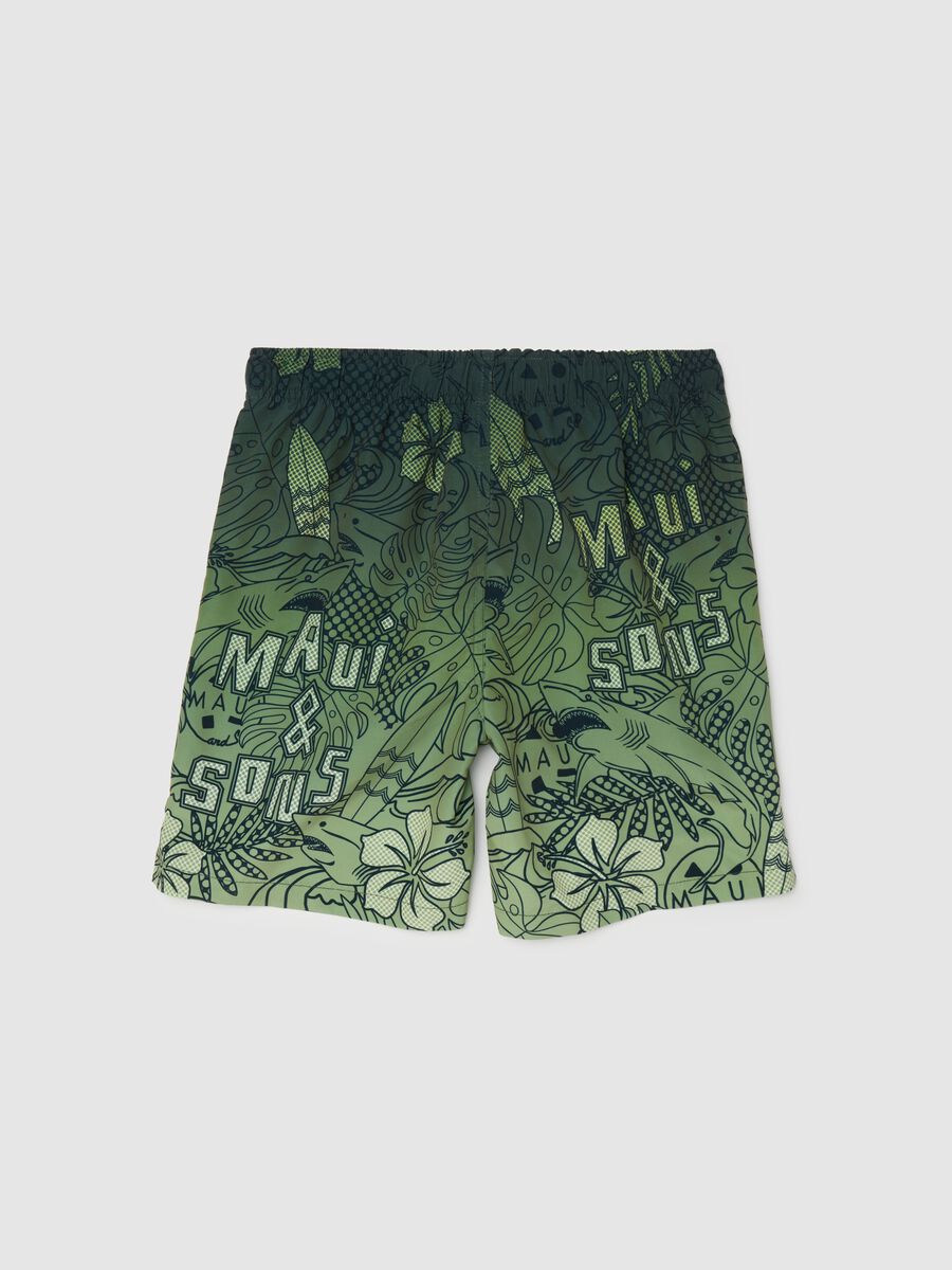 Multicolour regular fit boy's shorts with print_1