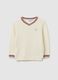 Children's jumper in pure white cotton regular fit_0
