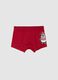 Red Christmas boxers in pure cotton with regular fit and print_0