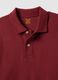 Red pure cotton polo shirt regular fit_5